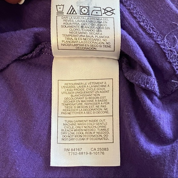 DISNEY / Purple Sequince Mickey Long Sleeve Top Size L - Picture 5 of 10